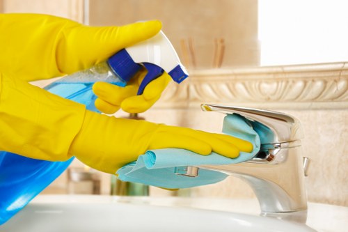 Professional sofa cleaning in a modern living room