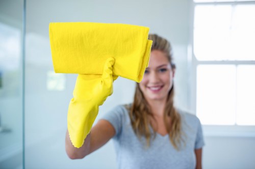 Professional upholstery cleaning equipment on a couch